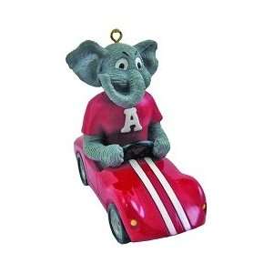  Alabama Crimson Tide UA NCAA Mascot Race Car Ornament 