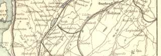 GLASGOW Greenock, Kilmarnock Ayr Dumbarton Rlwy, 1887 map  