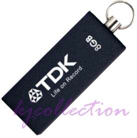 TDK 8GB 8G USB Flash Drive Swivel BLACK Trans it METAL  
