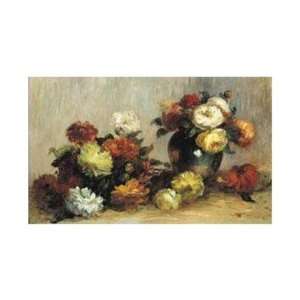  Gerbes De Fleurs by Pierre Auguste Renoir 12x9