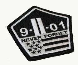 The Original 9/11 NEVER FORGET PATCH Velcro Morale Military Twin 