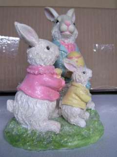 Rabbit Family Easter Bunny Tree Egg Display Holder 844557003813  
