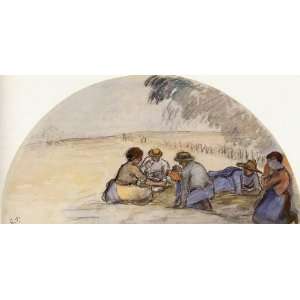    The Picnic Camille Pissarro Hand Painted Art