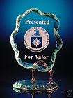 CIA FBI or DEA ETCHED GLASS AWARD FOR VALOR or MERIT