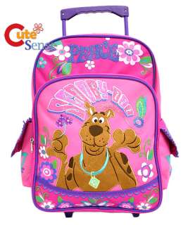 Scooby Doo School Roller Backpack   Pink 16 Large Rolling Bag  