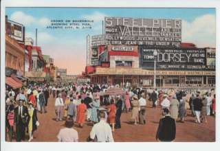 Steel Pier Atlantic City New Jersey NJ Linen Old Postcard Vintage Rudy 