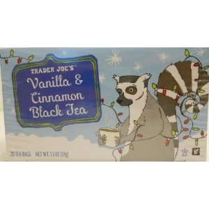 Trader Joes Vanilla and Cinnamon Black Tea 20 Tea Bags Per Box 