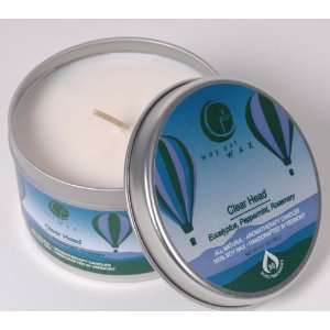  Clear Head 8oz Travel Tin Aromatherapy Candle Health 