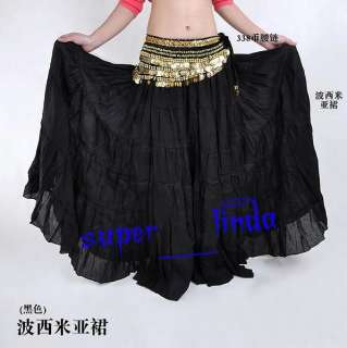 New belly dance Costume bohemia skirt 7 colours Black  