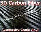 3D Black Carbon Fiber Vinyl Sheet 48 x 60 Twill Weave Wrap Film 4x5 