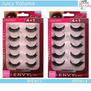 KISS I ENVY 100% Human Remi Hair Multi Pack Eyelashes   Juicy Volume 