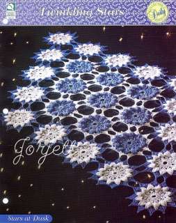 Stars at Dusk Runner Doily, Twinkling Stars crochet pattern  