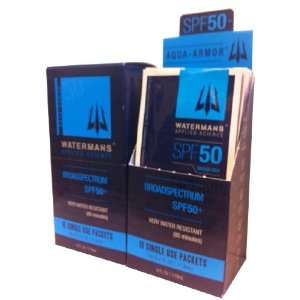  10 pack Watermans SPF50+ Single Use Tactical Packet 
