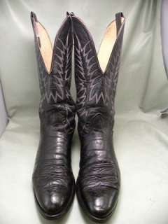 Nocona Black Leather 11.5 B Mens Western Boots  