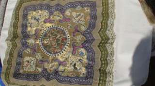 BEAUTIFUL EMBROIDERED CHINESE TEXTILE SILK AND GOLD  
