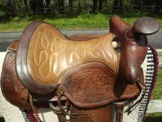   Used/Vintage Tooled Leather, US Made, Western Saddle, #P804  