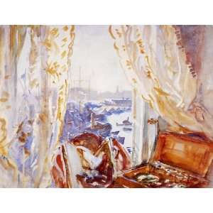   Inch, painting name View from a Window Genoa, by Sargent John Singer