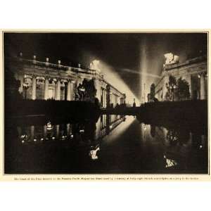   Panama Pacific Exposition Night View Lights   Original Halftone Print