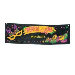 Personalized Mardi Gras Banner   Small   Party Decorations 