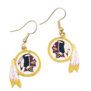  Washington Redskins Logo Dangler Earrings Sports 