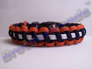 550 Paracord Bracelet ASPCA Theme Orange/Gray Any Size  