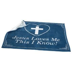   Heavenly Comfort Jesus Loves Me Throw Blanket