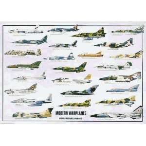  DELUXE MODERN WARPLANES FIGHTER BOMBERS LAMINATED ROLLED 