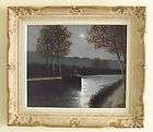 Rene Balades River Canal Art Painting Oil Landscape Moo