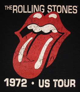 Rolling Stones 72 US Tour Vintage Logo T shirt New SzM  