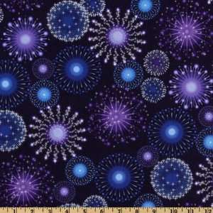 44 Wide Patriots Fireworks Navy Fabric By The Yard Arts 