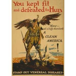 World War I Poster   You kept fit and defeated the Hun   now set a 