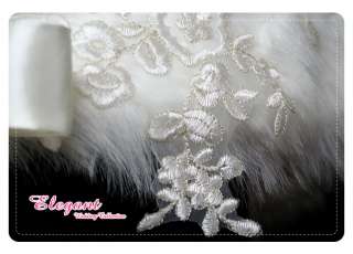 Item Name P 019 Ivory Faux Fur Bridal Wedding Shawl Wrap Shrug