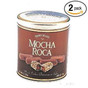 BROWN & HALEY Mocha Roca Buttercrunch Toffee, 8 Ounce Cans (Pack of 2 