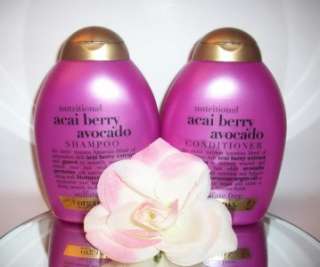 Acai Berry Avocado Nutritional Shampoo Conditioner Organix 13oz ea 