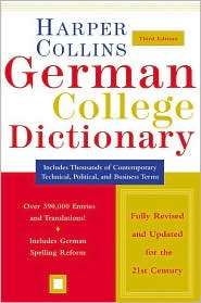 HarperCollins German College Dictionary, (0060515325), Harpercollins 