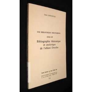   thematique et analytique de laffaire Dreyfus Leon LIspschutz Books