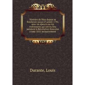   volution francaise Ã¡ tout 1815 inclusivement Louis Durante Books