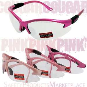  Pink Cougar Safety Glasses CLEAR MIRROR INDOOR/OUTDOOR 