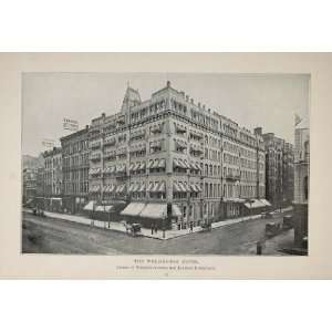  1902 Chicago Wellington Hotel Wabash Jackson Print 
