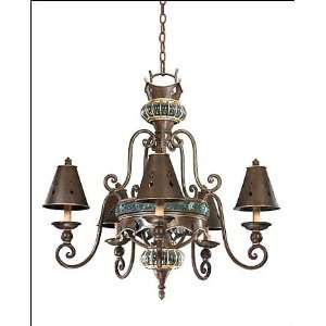 LAMPS BEAUTIFUL Classic Traditional Masterpiece Five Light Metal Shade 