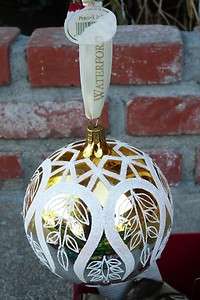 WATERFORD HOLIDAY HEIRLOOMS PEACOCK BALL GOLD & SILVER ORNAMENT MIB 