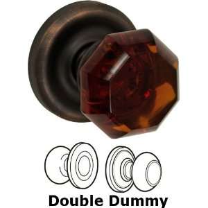 Double dummy victorian amber glass knob with contoured radius rose in