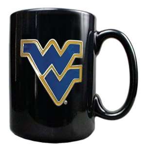  West Virginia Mountaineers 15 Ounce Black Ceramic Mug 