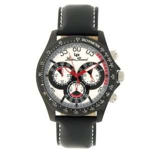 Mens Lucien Piccard Leather 24 Hr Chronograph Watch  