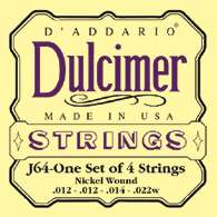 Sets DAddario J64 Dulcimer Strings .012 .012 .014 .022w 