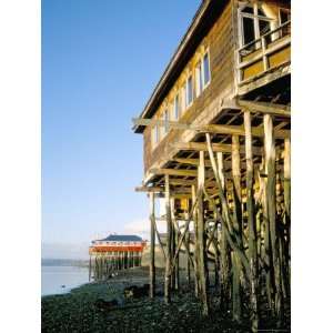  Stilted Buildings, Zone of Castro, Chiloe, Chile, South America 