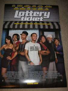 LOTTERY TICKET vg 27X40 ORIGINAL D/S MOVIE POSTER  