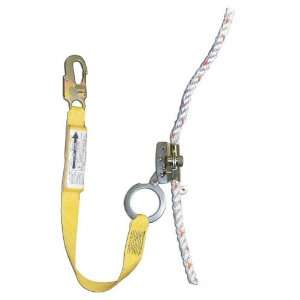 Trailing Rope Grab with 3 Shock Absorbing Lanyard Stainless Steel