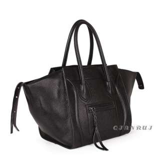 Gossip Girl Celine Bag Real Leather Luggage Smile Handbag Bat bag 