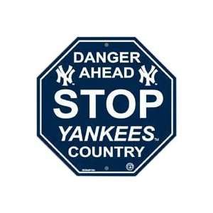   Plastic Stop Sign Danger Ahead Yankees Country